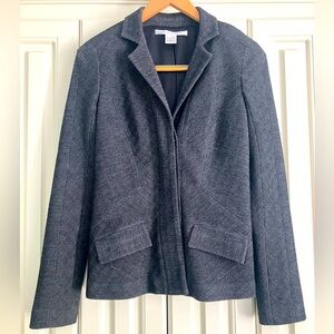 Diane Von Furstenberg Dark Gray Button Up Wool Blend Blazer Jacket Size‎ 6